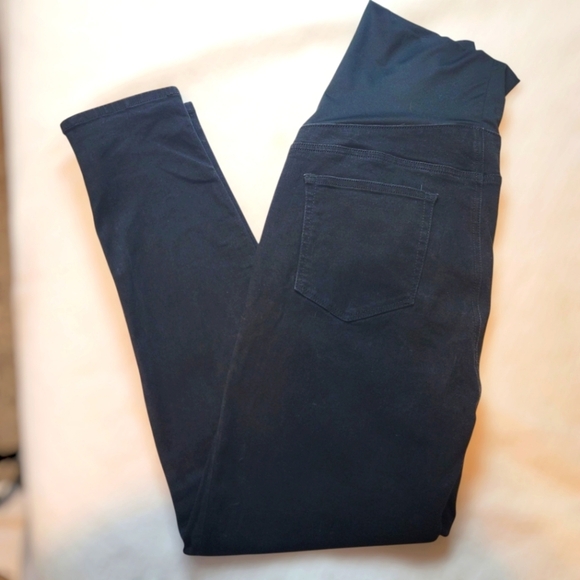 Loft Black Denim Skinny Jeans 14M Maternity - Picture 2 of 4